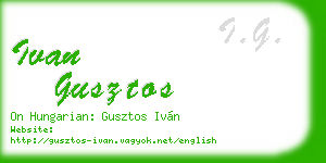 ivan gusztos business card